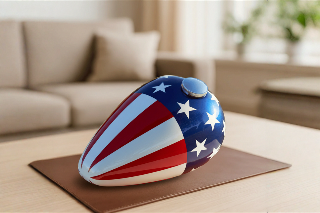 The Freedom urn for ashes displayed at home — luxury cremation urn for direct cremation memorial by HAUS of URNS